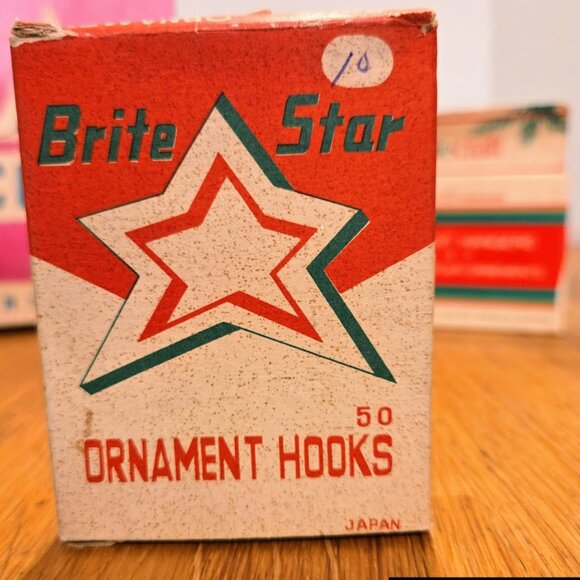 Rare 50s Christmas Packaging Lot, DOUBL-GLO Icicles BriteStar Box Hooks Included - Picture 6 of 6